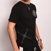 Load image into Gallery viewer, The Silver X Curved Hem Tee - Black